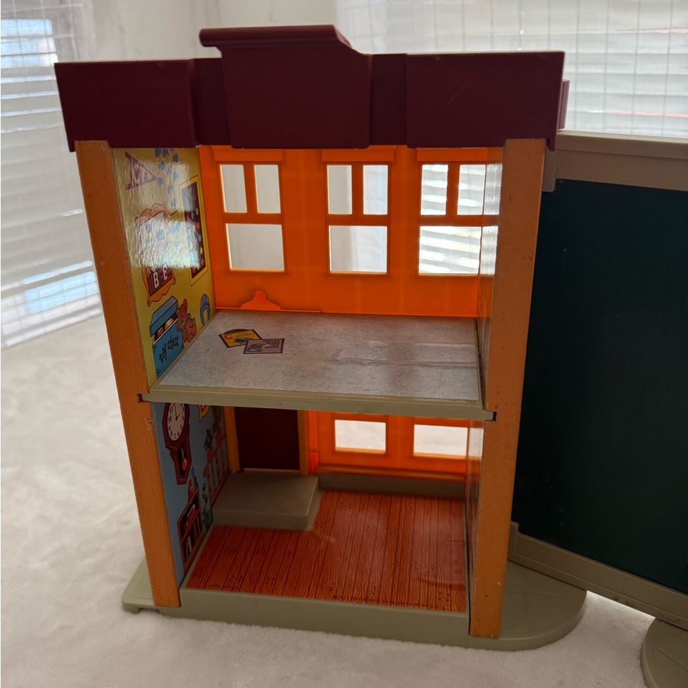 Vintage 1975 Fisher-Price Sesame Street Play Family Folding Dollhouse #938 - Picture 9 of 14